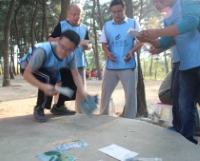 工行支行组织员工举办拓展训练活动