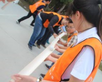 信息工程技工学校学生会组织开展拓展训练活动